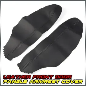 Ptt168474 Pit66 Fit For 08-12 Honda Accord Coupe Black Leather Front Door Panels Armrest Cover