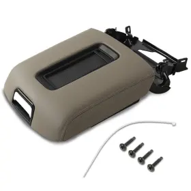 Ult25102364 Pit66 Fit For 2015-2019 Chevrolet Gmc Tahoe Yukon Brown Center Console Armrest Lid