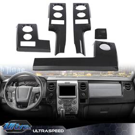 Pit66 Ult634826 Fit For 09-14 Ford F150 Center Console Dashboard Panel Cover Trim Carbon Look