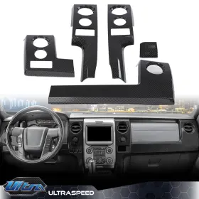 Ult634826 Pit66 Fit For 09-14 Ford F150 Center Console Dashboard Panel Cover Trim Carbon Look