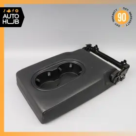 7p5885081g Porsche 11-18 Cayenne 958 Turbo S Rear Arm Rest Cup Holder Black Oem