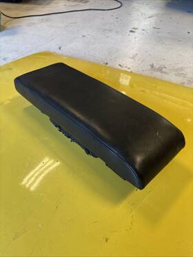 Porsche 914-521-556-12 Used 914 Center Console Arm Rest And Storage German Black Vinyl