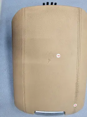 95855320741 Porsche 11-18 Cayenne Front Center Console Arm Rest Lid Leather Assembly Tan
