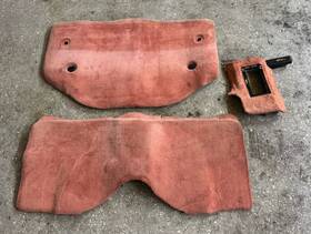 Porsche 98655103500 1997 - 2004 Boxster 986 Carpet Cover Liner Rear Set Of 2 Red