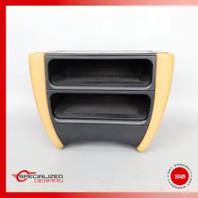 99655211501 Porsche 97-99 986 Boxster / 996 911 Center Console Storage Box Leather Beige Oem