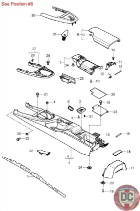 99755323101t12 Porsche 2005-2012 Boxster Cayman 911 Console Lid Brown/natural