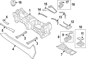 9y0-863-013-c Porsche Genuine Storage Compartment Insert