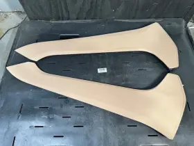 9y0863303a Porsche 19-23 Cayenne Pair Center Console Panel Side Trim Cover Strip Beige 9y0