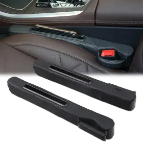 Ulsjcfxs02-2 Raksonic 2 Pack Car Seat Gap Filler With Storage Box Console Black2