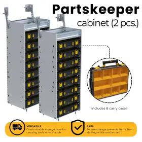 C4-pa18-8 Ranger Design Partskeeper Van Cabinet With 8 Carry Cases 14 Inch X 19 44.5 Set Of 2