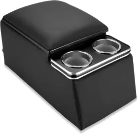 Rasnauto 768561879410 Universal Truck Seat/bench Contractor Center Console With Cup Holders And Pad