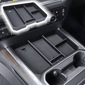 Runroad Rr-8231-bk Center Console Organizer Tray For Chevy Silverado 2500hd 2024-2026 Accessories