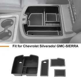 Shineka20250417s11667 Shineka Center Armrest Box Organizer Accessories For Silverado Avalanche Tahoe 2007-2013