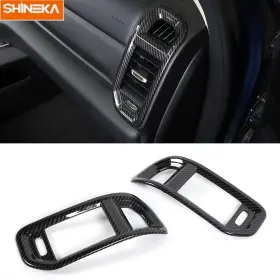 Shineka2025070130 Shineka Carbon Fiber Front Dash Air Vent Outlet Cover Trim Bezels For Dodge Ram 1500 18