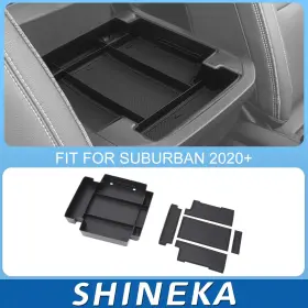 Shineka202605275 Shineka Console Armrest Box Storage Organizer Accessories For Suburban Yukon Tahoe 2021
