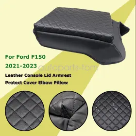 D2.zkfs03.l Soillar Console Arm Rest Leather Protect Cover Elbow Pillow Fit 2021-2022 2023 Ford F150