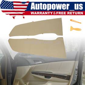 Soillar Z2.ygfs01.l New Door Insert Panels Cover Trim Leather Front For 2008-2012 Honda Accord Tan