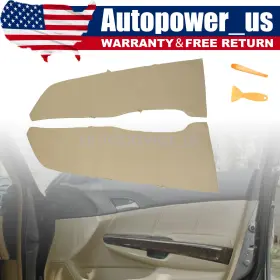 Z2.ygfs01.l Soillar New Door Insert Panels Cover Trim Leather Front For 2008-2012 Honda Accord Tan