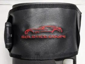 Redsolcoupecons006 Super D Specialties Pontiac Solstice Coupe Kappa Black Console Bag Embroidered Red New