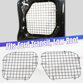 Suc1773v01 Suvauto Rear Doors Security Screen Kit Fits Ford Transit Low Roof Black Steel New