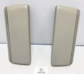 1024239-09-a Tesla 12-16 Oem Model S Front Left Right Center Console Armrest Pad Gray Set