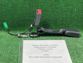 1857739-n1-d Tesla 2024-2025 Model 3 2nd Row Belt Buckle Coded Center And Right Hand Oem