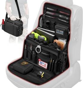Tidify Tidify-pb01 Patrol Bag Used By Law Enforcement Police Gear And Heavy Duty Black