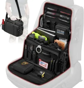 Tidify-pb01 Tidify Patrol Bag Used By Law Enforcement Police Gear And Heavy Duty Black