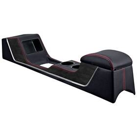 Tmi 25-7087-6525-99-rs Center Console With Chrome Trim Full Length Sport R Black Red Stitch