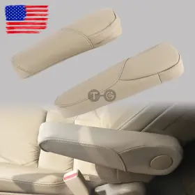 Topgearsltd 710422165002 Fits 2007-2009 Honda Cr-v Crv Leather Seat Armrest Cover Beige 2pcs