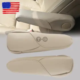 Topgearsltd 710422829683 Fits 2007-2009 Honda Cr-v Crv Leather Seat Armrest Cover Beige 2pcs
