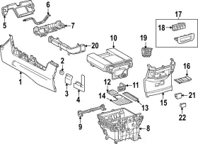 58860-0c050 Toyota Genuine Air Vent Grille