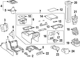 58971-0c040 Toyota Genuine Lever Console Compartment Door Lock