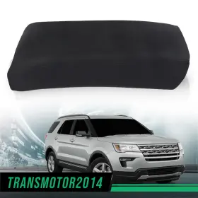 Tra67452 Transmotor2014 Leather Console Lid Armrest Cover Black Fit For 2011-2018 Ford Explorer