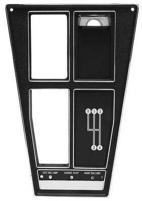 Trim Parts Cm5460 1970-71 Corvette Console Shift Plate Assembly 4 Speed With Ac Original Gm