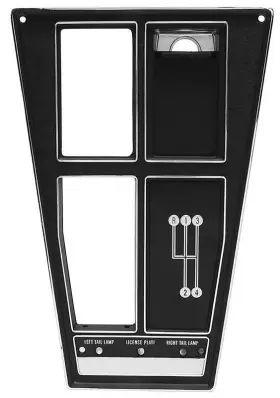 Cm5460 Trim Parts 1970-71 Corvette Console Shift Plate Assembly 4 Speed With Ac Original Gm