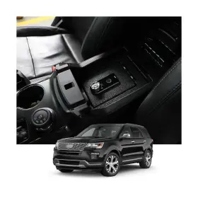 Cp030201034 Tuojue Center Console Gun Safe - Vault Compatible With 2013-2019 Ford E