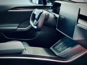 Twraps 794775125678 Interior Wrap Kit For Tesla - Plaid Model S Black Carbon Fiber Vinyl