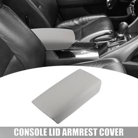 Uauto1 734301218771 Center Console Lid Armrest Cover For Honda Accord 2003-2007 Faux Leather Gray