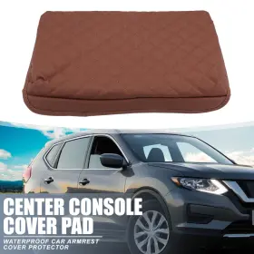 Uxcell 724708440288 Center Console Cover Pad Armrest Protector For Ford F-150 2009-2014 Brown