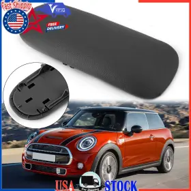 Vipjq 615284451242 Center Console Sliding Top Armrest Cover Fit Bmw Mini Cooper 2002-2008 Black