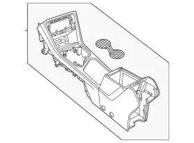 2gj-863-241-c-82v Volkswagen Genuine Front Console