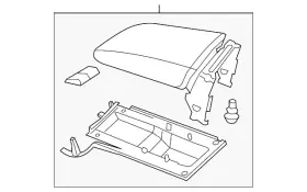 5c6-864-207-b-wye Volkswagen Genuine Armrest