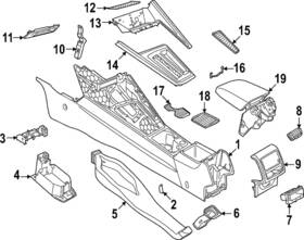 Volkswagen 5h0-864-207-d-vhe Genuine Armrest