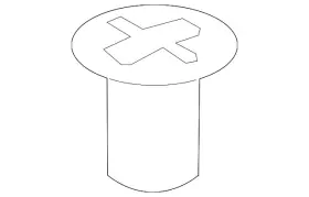 7b0-863-119-a-es3 Volkswagen Genuine Carpet Plug