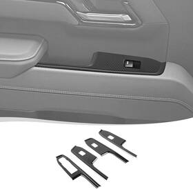 Voodonala 23081202 For Chevy Silverado 2022 Car Door Window Carbon Fiber Black