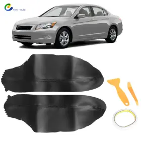 Ea1184684su Wflnhb Front Door Panels Armrest Cover Blk For 2008-2012 Honda Accord Coupe Leather