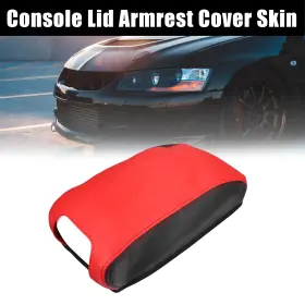 X Autohaux 724117717919 Car Center Console Lid Armrest Cover Black Red For Jeep Wrangler Jk 2011-2017