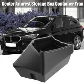 X Autohaux 734301627443 Car Center Armrest Abs Storage Box Tray Black For Bmw X1 F48 X2 F47 Red Side