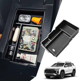 X-tker Xk046-bk Center Console Organizer Compatible With Chevy Equinox 2025 2026 Black Trim